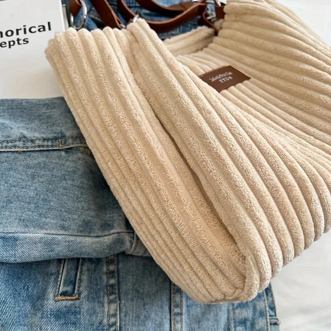 Meiduola Corduroy Tote Bag - ADIAMANT FINDS