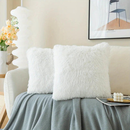 Luxurious Soft Faux Fur Throw Pillow Covers ADIAMANT FINDS