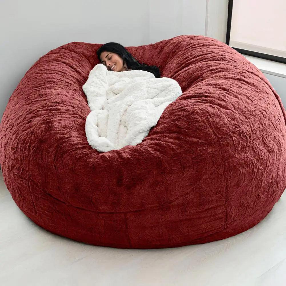 Giant Fluffy Fur Bean Bag - ADIAMANT FINDS