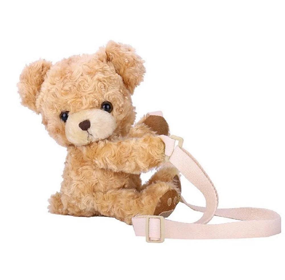 Cute Smile Bear  Soft Plush Shoulder Bag ADIAMANT FINDS