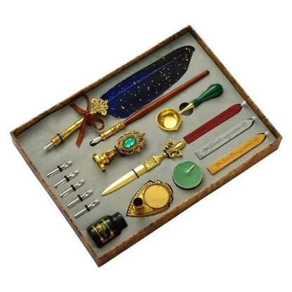 Antique Feather Dip Pen Kit  | ADIAMANT FINDS