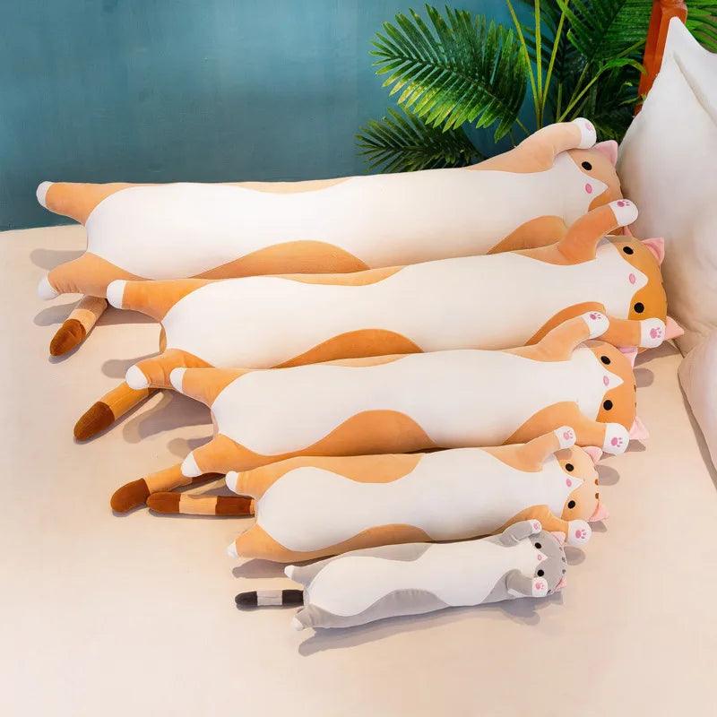 Cute Soft Long Cat Pillow ADIAMANT FINDS