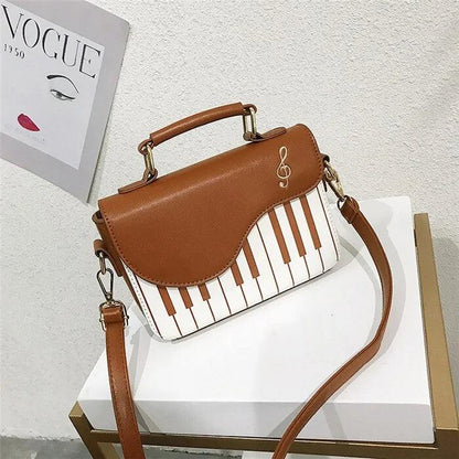 Cute Piano Pattern Shoulder Bag - ADIAMANT FINDS