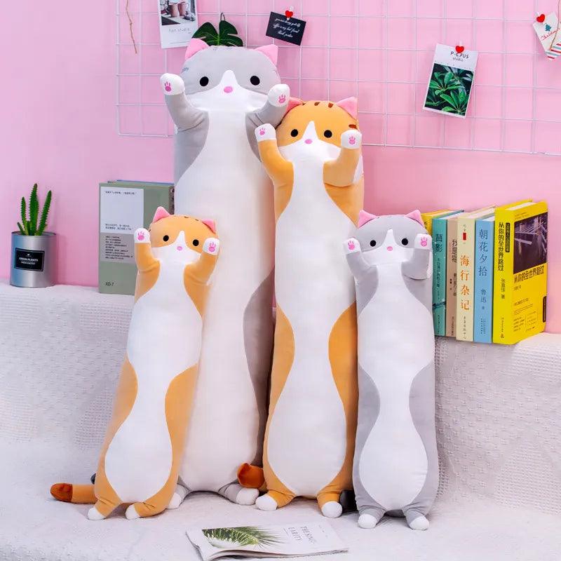 Cute Soft Long Cat Pillow ADIAMANT FINDS