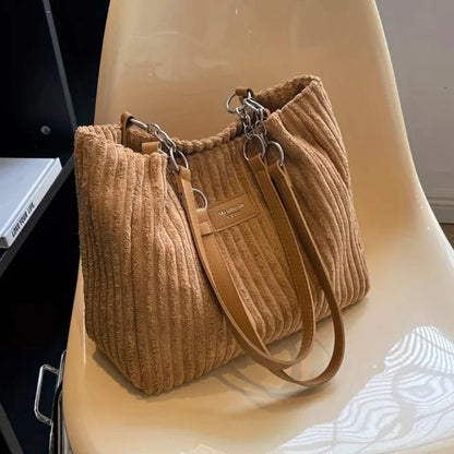 Meiduola Corduroy Tote Bag - ADIAMANT FINDS