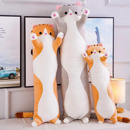 Cute Soft Long Cat Pillow ADIAMANT FINDS