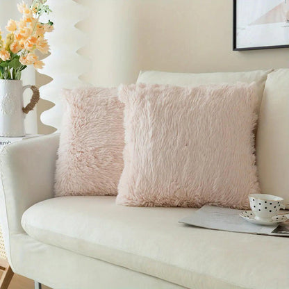 Luxurious Soft Faux Fur Throw Pillow Covers ADIAMANT FINDS