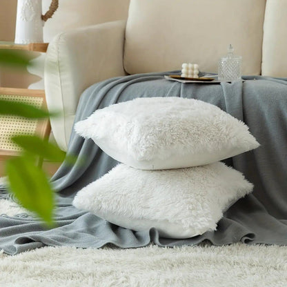 Luxurious Soft Faux Fur Throw Pillow Covers ADIAMANT FINDS