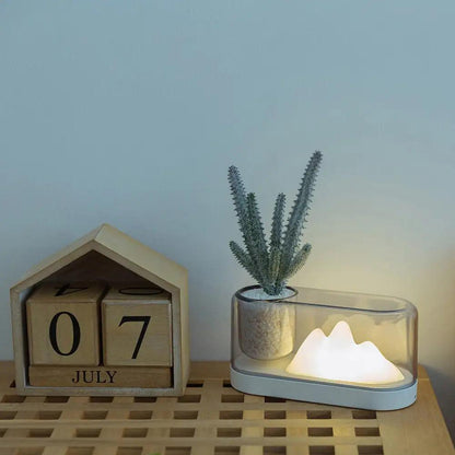 Mini Potted Plant Container Lamp ADIAMANT FINDS