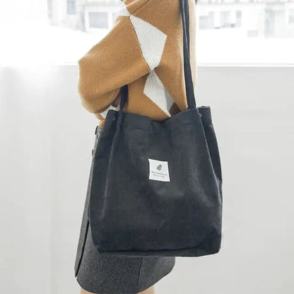 Women Corduroy Canvas Shoulder Bags VELVET VOGUE