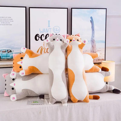 Cute Soft Long Cat Pillow ADIAMANT FINDS