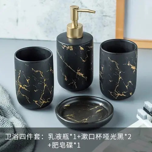 Nordic Matte Bathroom Accessories Set VELVET VOGUE