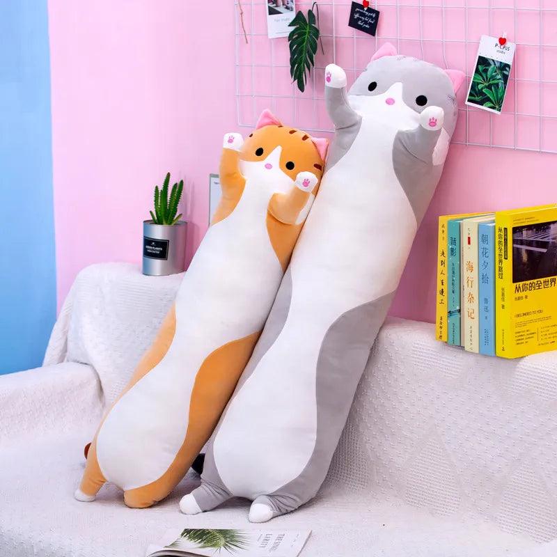 Cute Soft Long Cat Pillow ADIAMANT FINDS