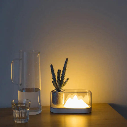 Mini Potted Plant Container Lamp ADIAMANT FINDS