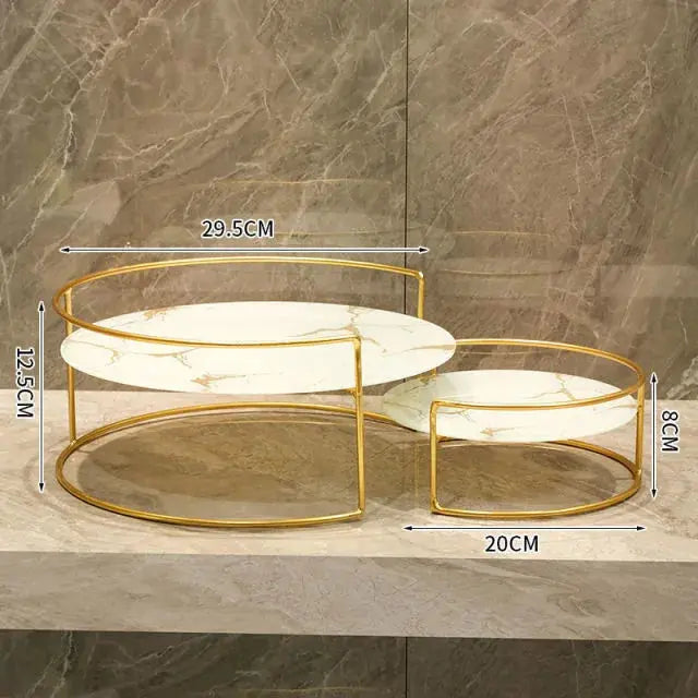 Bottom Marble Glass Plate Storage Rack VELVET VOGUE