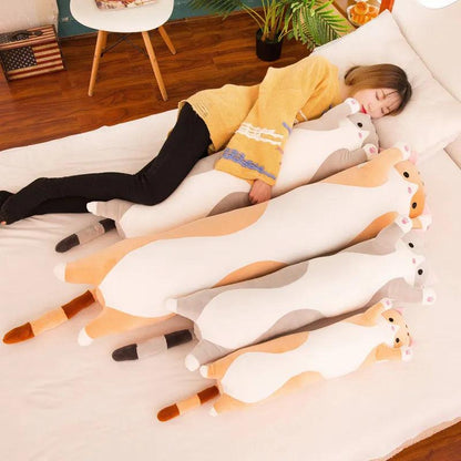 Cute Soft Long Cat Pillow ADIAMANT FINDS