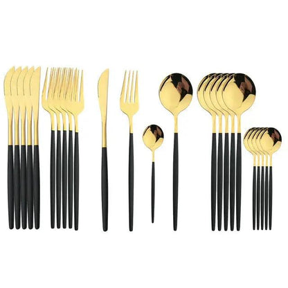 24Pcs Stainless Steel Cutlery Set  | ADIAMANT FINDS