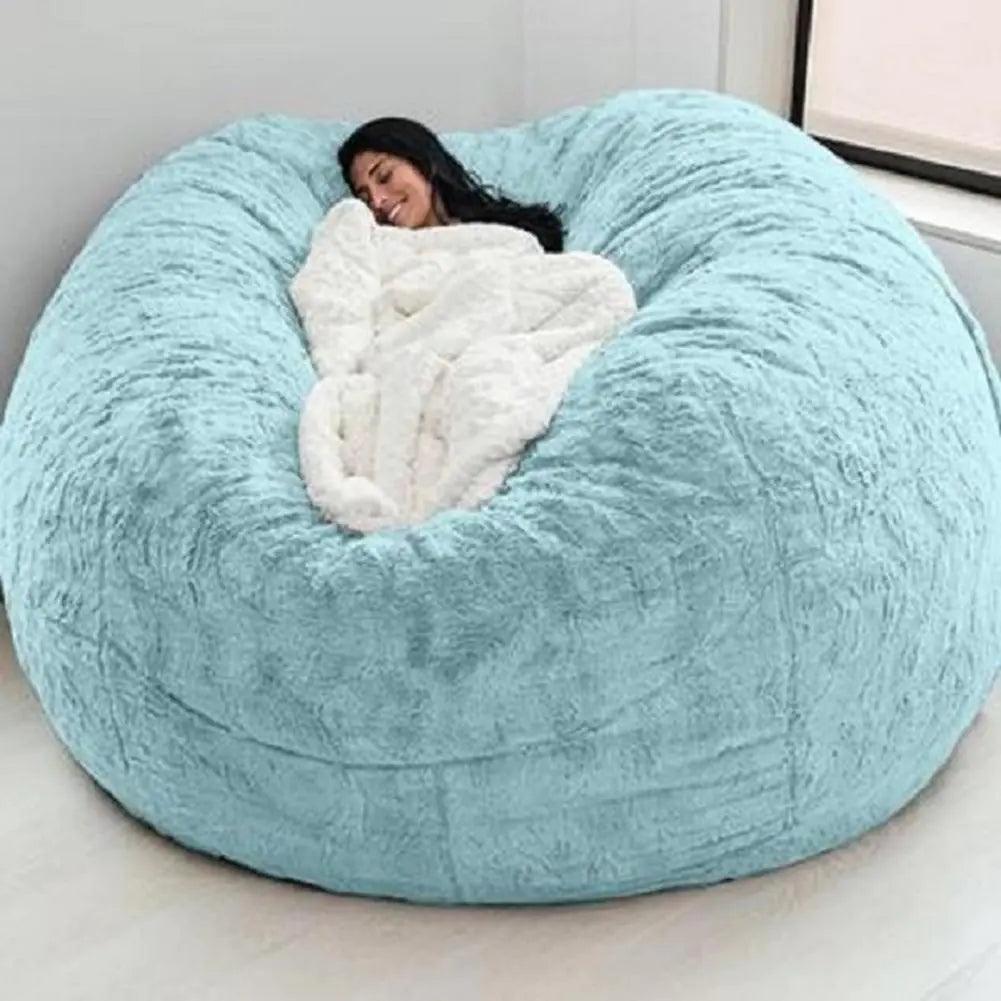 Giant Fluffy Fur Bean Bag - ADIAMANT FINDS