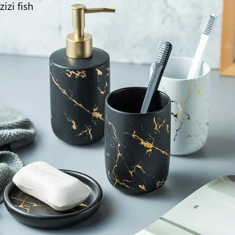 Nordic Matte Bathroom Accessories Set VELVET VOGUE