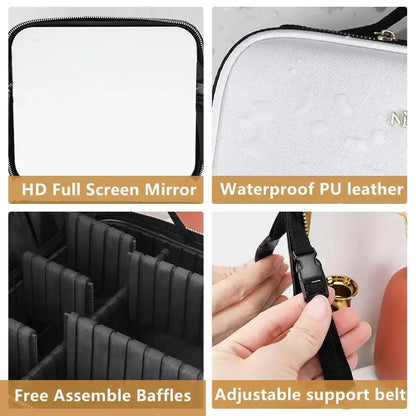 Smart LED Cosmetic Case with Mirror  | ADIAMANT FINDS