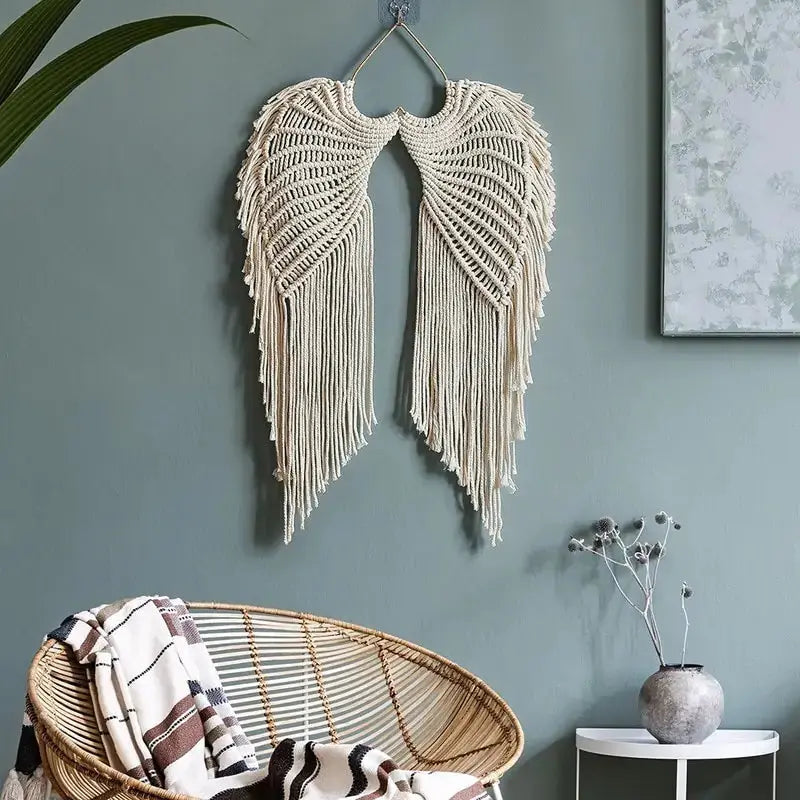 Angel Wings Woven Hanging DÃ©cor VELVET VOGUE