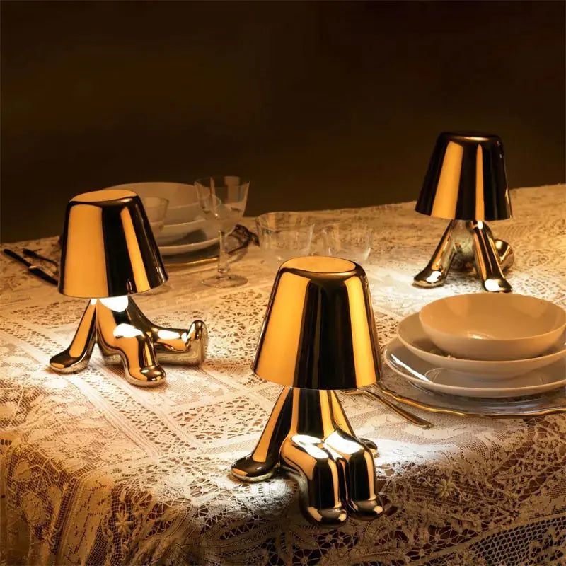 Italy Little Golden Man LED Table Lamp - VELVET VOGUE