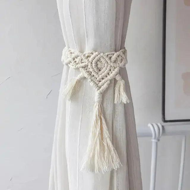 Macrame Room Decoration Curtain Tieback Rope  | ADIAMANT FINDS