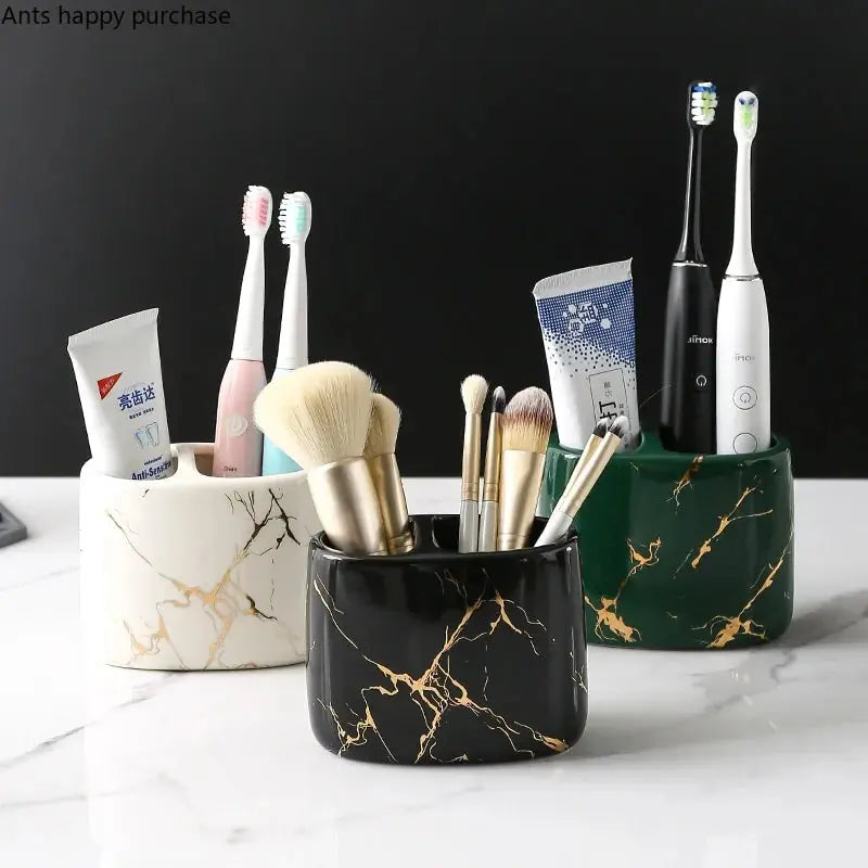 Ceramic toothbrush organizer and holder VELVET VOGUE