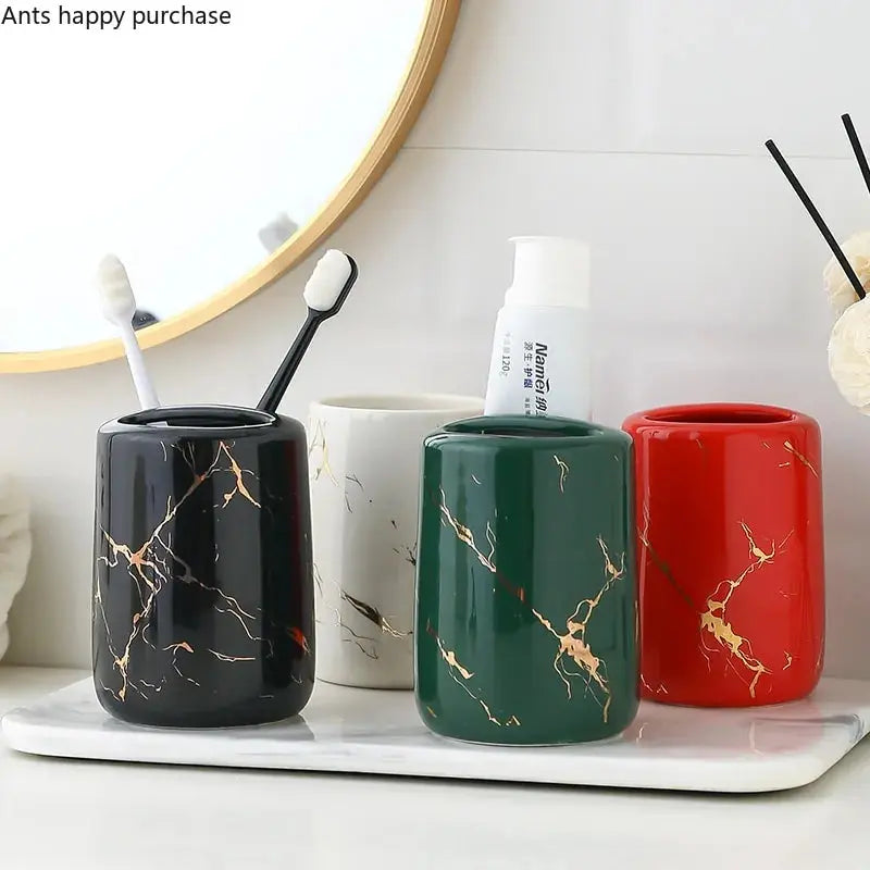 Ceramic toothbrush organizer and holder VELVET VOGUE